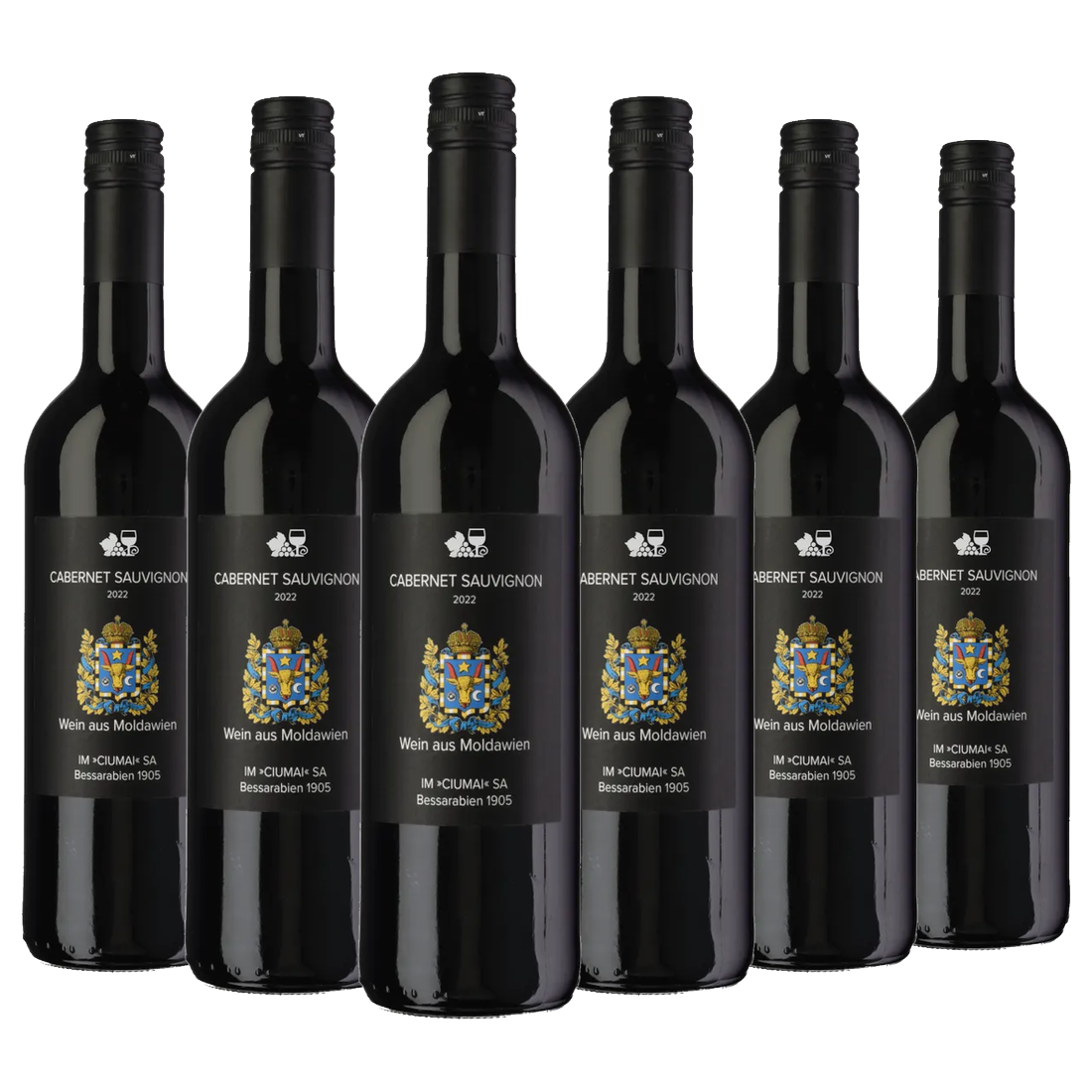 Ciumai Cabernet Sauvignon 2022 – 6er Weinpaket, 6×750 ml, Rotwein aus Moldawien