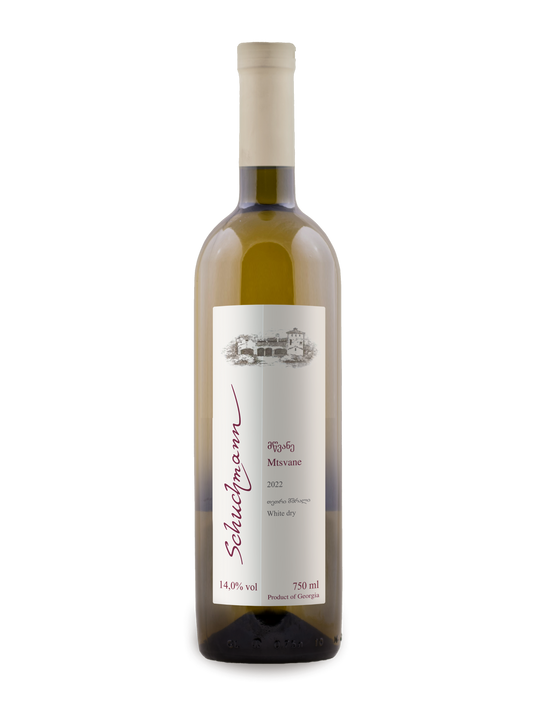 Flasche Schuchmann Mtsvane 2022 - Georgischer trockener Weißwein Mtsvane von Schuchmann Wines